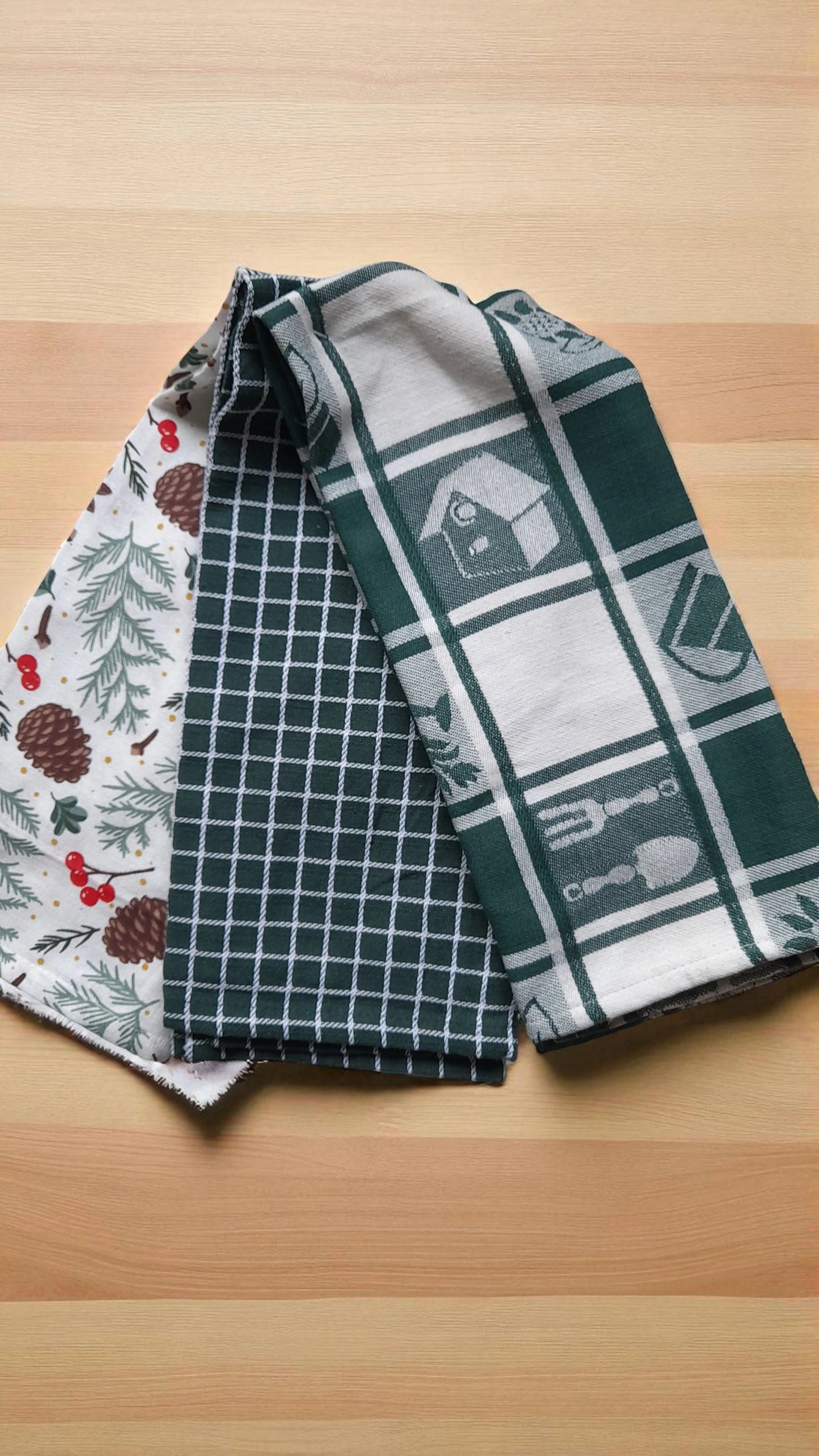 Cotton Kitchen Towels - 3 Piece Set