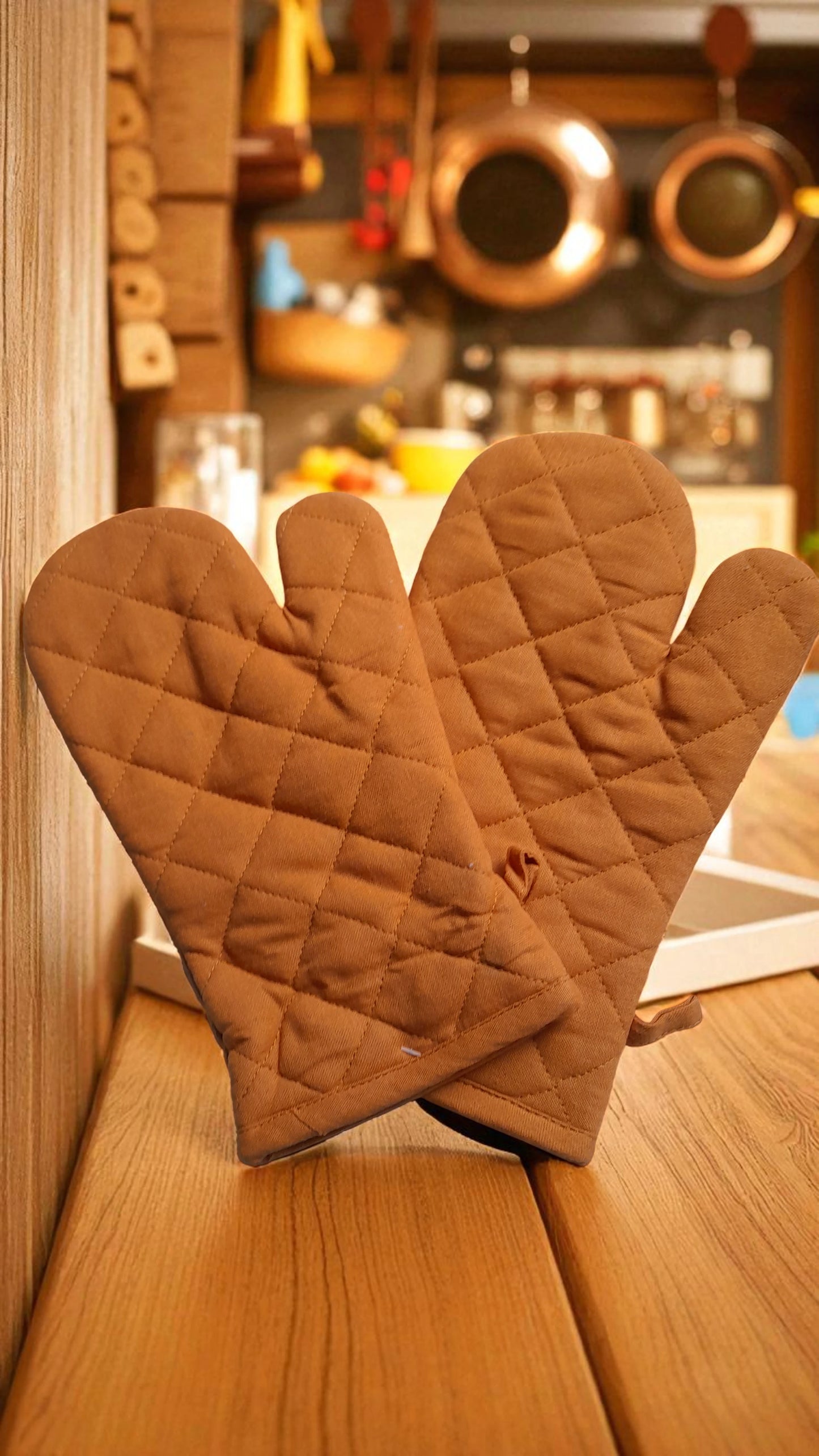 Cotton Oven Gloves - Set of 2