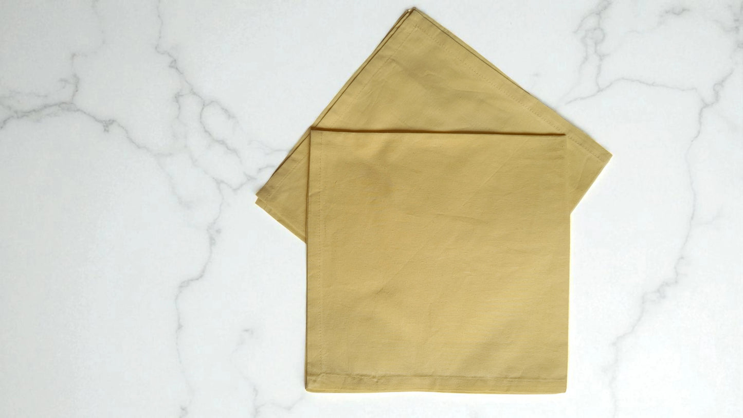 Cotton Plain Napkins - 2 Piece set