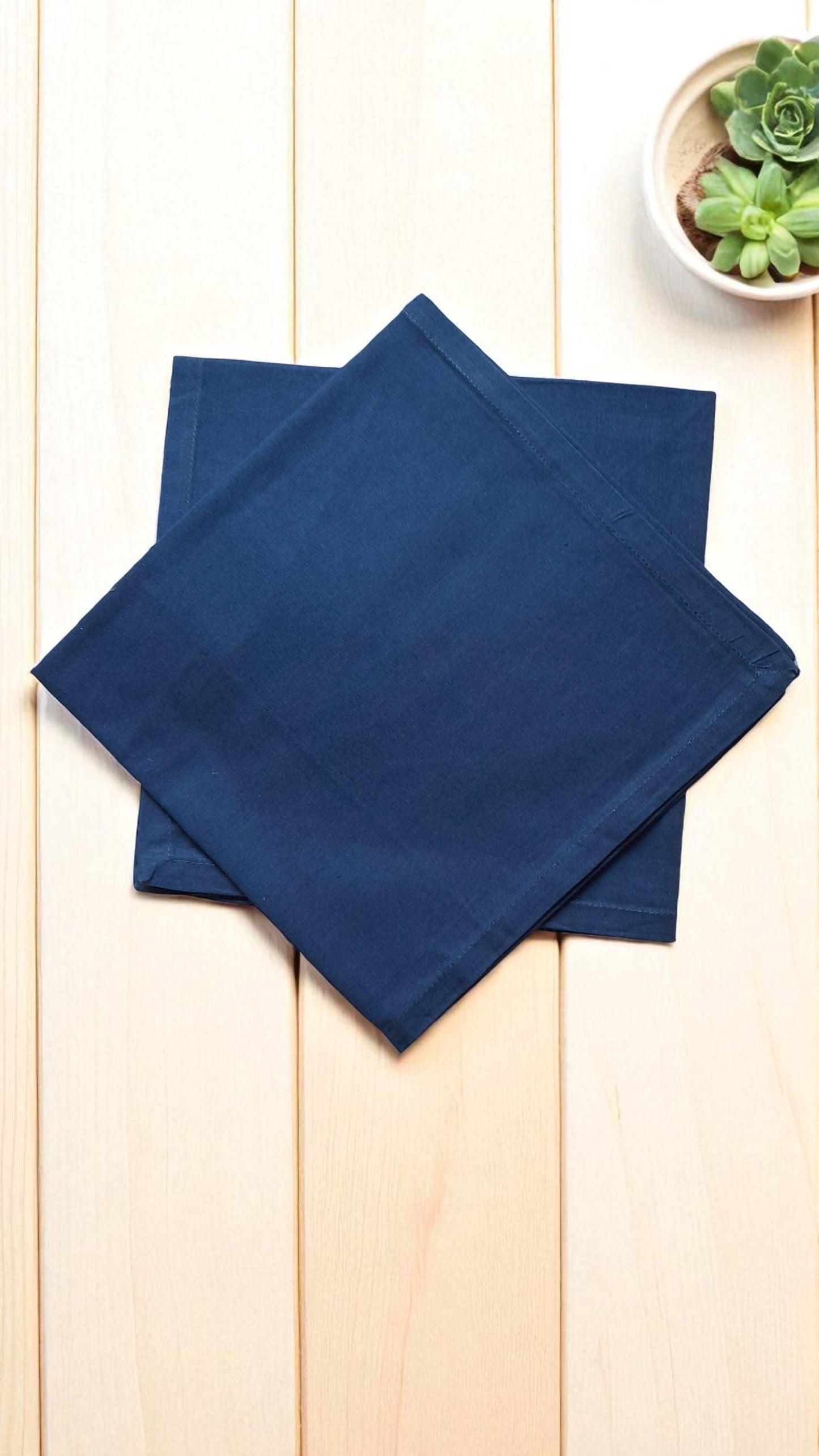 Cotton Plain Napkins - 2 Piece set