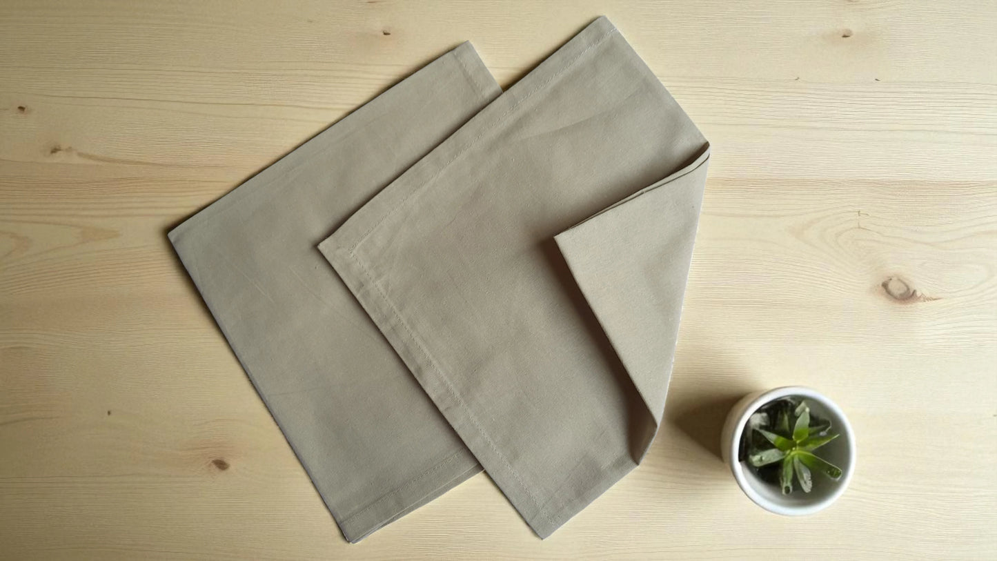 Cotton Plain Napkins - 2 Piece set
