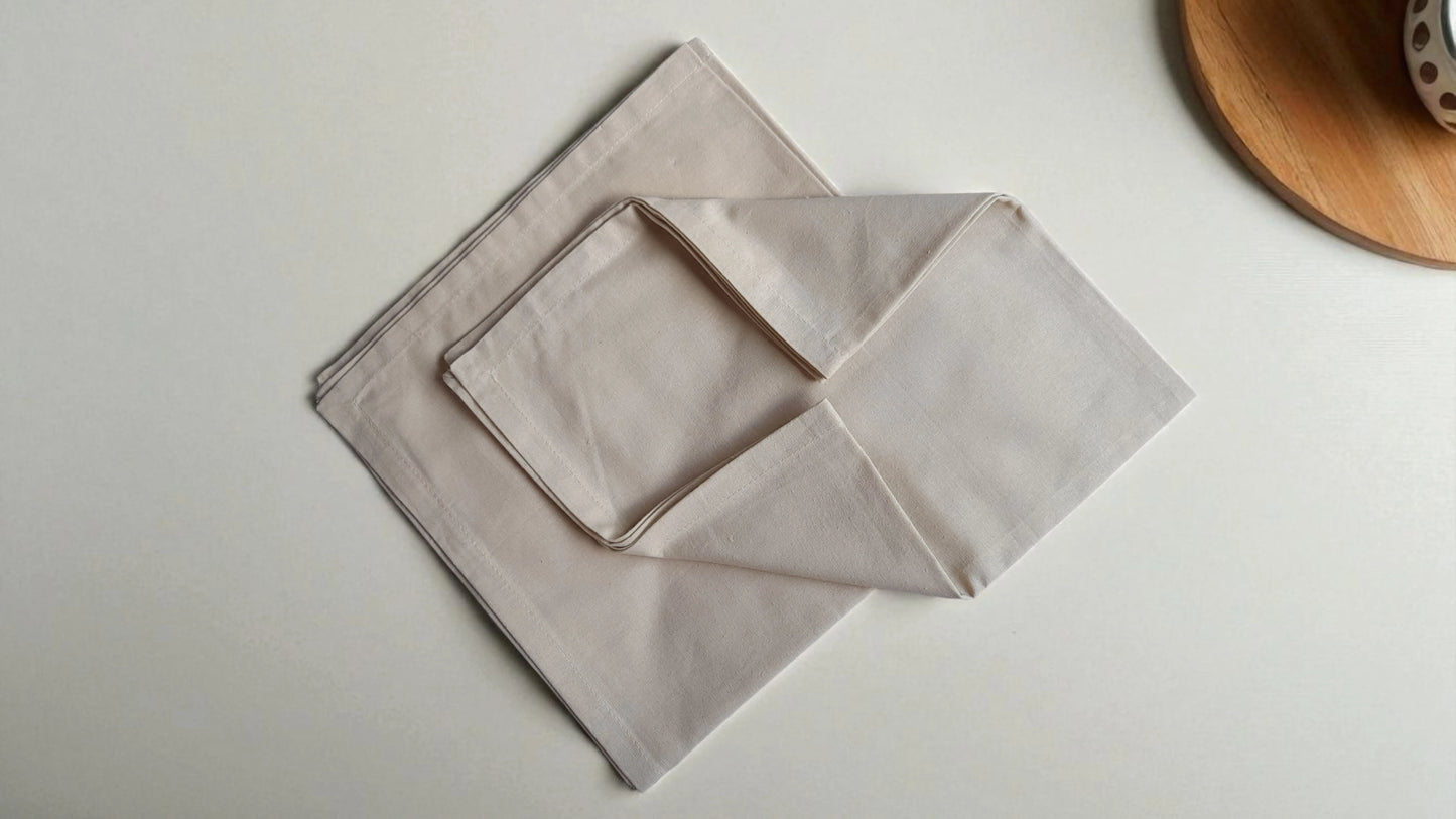 Cotton Plain Napkins - 2 Piece set