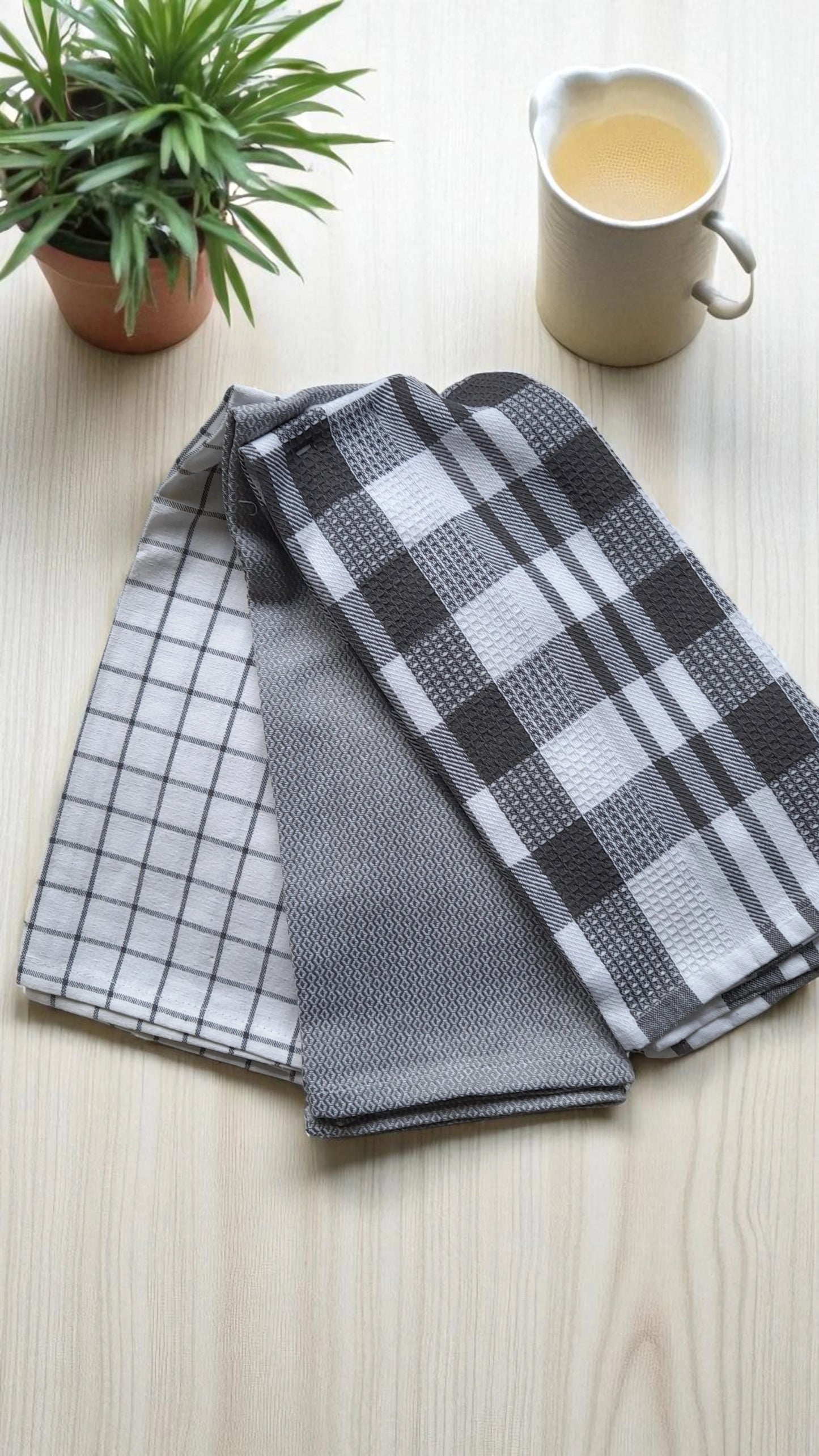 Cotton Kitchen Towels - 3 Piece Set