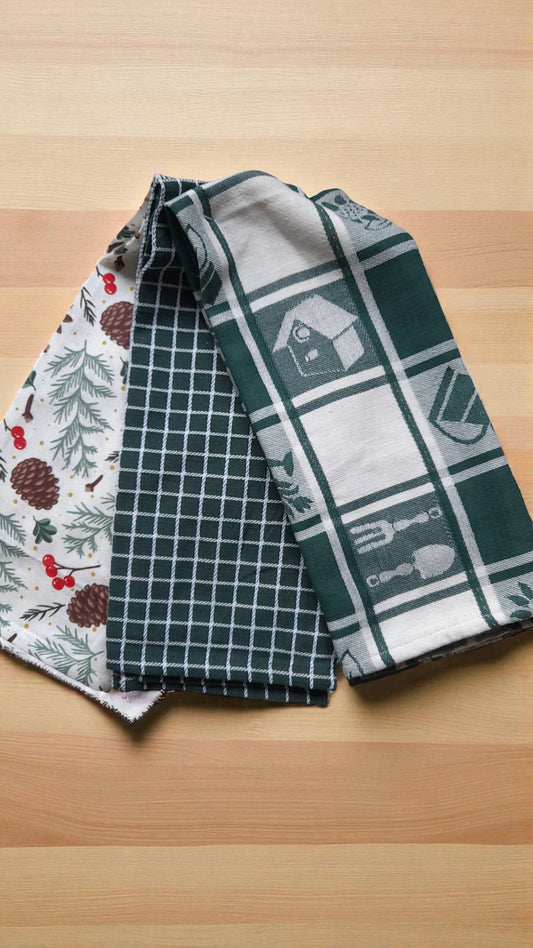 Cotton Kitchen Towels - 3 Piece Set